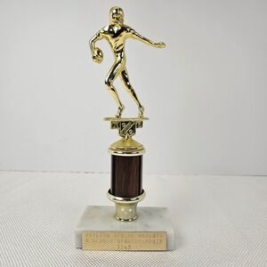 Vintage 1985 Boiling Spring Bobcats Football Sportsmanship Trophy Marble Base